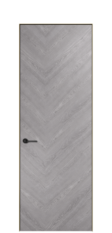Дверь межкомнатная Юнит 05 Цвет Дуб Кварц Покрытие ШПОН Дуб Наличник Скрытый короб золото Цена 56906