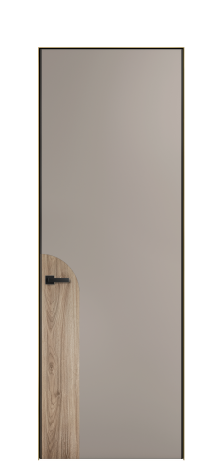 Дверь межкомнатная Дуэт 20 Цвет Какао Покрытие ЭМАЛИ Эмаль Наличник  Скрытый короб золото Цена 55213